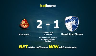 Dự đoán MS Ashdod vs Hapoel Kiryat Shmona, Tỷ lệ cược & Mẹo cá cược 05/10/2025