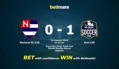 Soi kèo Nacional AC U20 vs Avai U20, tỷ lệ và tip cá cược 09/01/2024