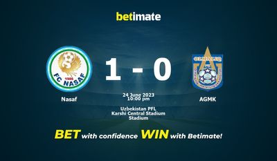 Soi kèo dự đoán Nasaf vs AGMK ngày 24/06/2023