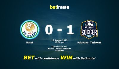 Soi kèo dự đoán Nasaf vs Pakhtakor Tashkent ngày 15/08/2023