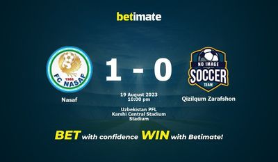 Soi kèo dự đoán Nasaf vs Qizilqum Zarafshon ngày 19/08/2023
