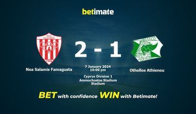 Dự đoán Nea Salamis Famagusta vs Othellos Athienou, Tỷ lệ & Mẹo cá cược 07/01/2024