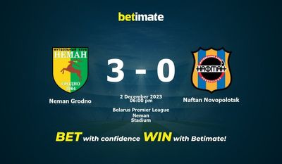Soi kèo Neman Grodno vs Naftan Novopolotsk, Tỷ lệ & Mẹo cá cược 02/12/2023