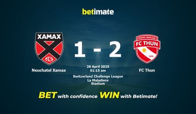 Dự đoán, Tỷ lệ cược & Mẹo cá cược Neuchatel Xamax vs FC Thun 25/04/2025