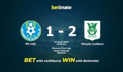 Dự đoán NK Celje vs Olimpija Ljubljana, tỷ lệ và tip cá cược 27/04/2025