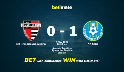 Dự đoán NK Primorje Ajdovscina vs NK Celje, tỷ lệ và tip cá cược 04/05/2025