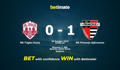 Dự đoán NK Triglav Kranj vs NK Primorje Ajdovscina, Tỷ lệ & Mẹo cá cược 20/10/2023