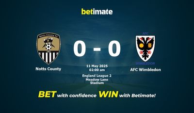 Dự đoán Notts County vs AFC Wimbledon, Tỷ lệ cược & Mẹo cá cược 05/10/2025