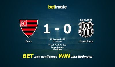 Soi kèo dự đoán Oeste vs Ponte Preta ngày 13/08/2023