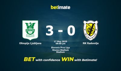 Dự đoán Olimpija Ljubljana vs NK Radomlje, tỷ lệ và tip cá cược 17/05/2025