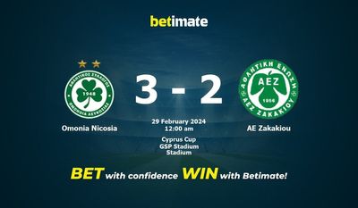 Dự đoán Omonia Nicosia vs AE Zakakiou, tỷ lệ và tip cá cược 28/02/2024