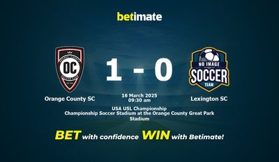 Dự đoán, Tỷ lệ cược & Mẹo cá cược Orange County SC vs Lexington SC 03/16/2025