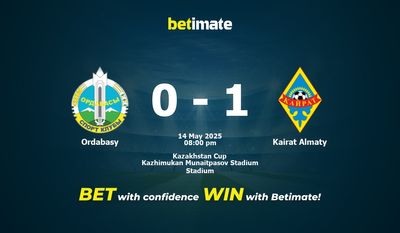 Dự đoán Ordabasy vs Kairat Almaty, Tỷ lệ cược & Mẹo cá cược 05/14/2025