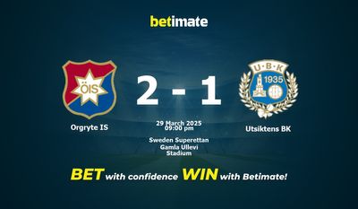 Dự đoán Orgryte IS vs Utsiktens BK, tỷ lệ và mẹo cá cược 29/03/2025