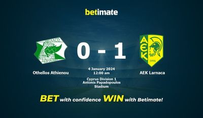 Soi kèo Othellos Athienou vs AEK Larnaca, Tỷ lệ & Mẹo cá cược 03/01/2024