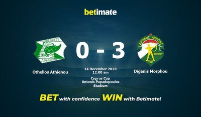 Dự đoán Othellos Athienou vs Digenis Morphou, Tỷ lệ & Mẹo cá cược 13/12/2023