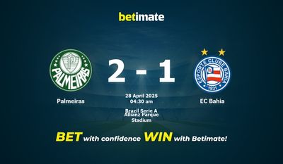 Dự đoán Palmeiras vs EC Bahia, tỷ lệ và tip cá cược 27/04/2025