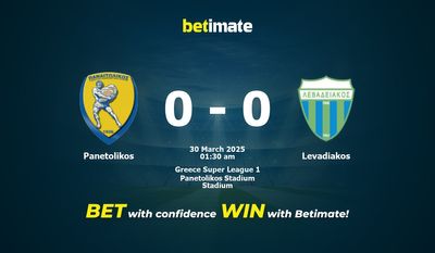 Dự đoán Panetolikos vs Levadiakos, Tỷ lệ cược & Mẹo cá cược 29/03/2025