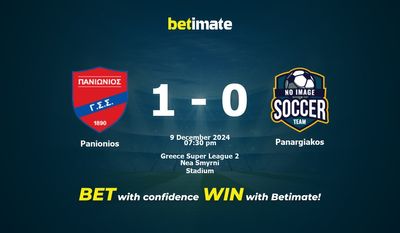 Dự đoán Panionios vs Panargiakos, Tỷ lệ & Mẹo cá cược 09/12/2024