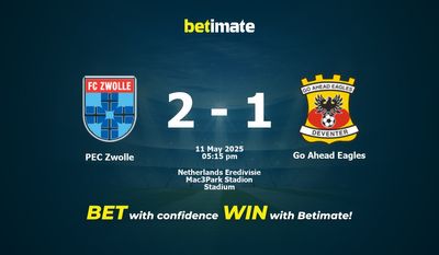 Dự đoán PEC Zwolle vs Go Ahead Eagles, Tỷ lệ cược & Mẹo cá cược 05/11/2025
