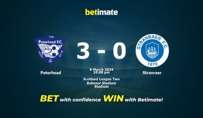 Dự đoán Peterhead vs Stranraer, tỷ lệ & tip cá cược 09/03/2024