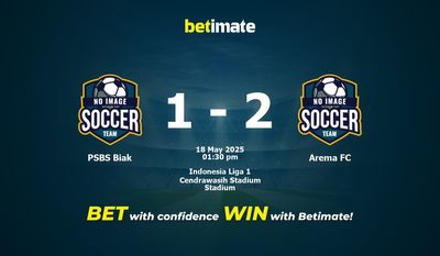 Dự đoán, Tỷ lệ cược & Mẹo cá cược PSBS Biak vs Arema FC 18/05/2025