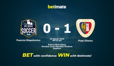 Dự đoán Puszcza Niepolomice vs Piast Gliwice, tỷ lệ và tip cá cược 16/03/2025