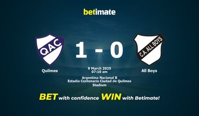 Dự đoán, tỷ lệ cược và mẹo cá cược Quilmes vs All Boys 03/09/2025