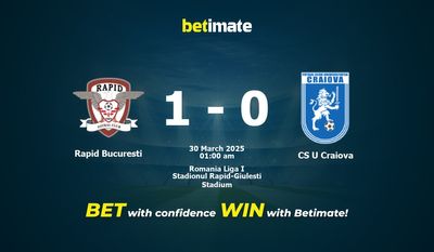 Dự đoán Rapid Bucuresti vs CS U Craiova, Tỷ lệ & Mẹo cá cược 29/03/2025
