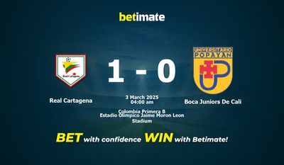 Dự đoán Real Cartagena vs Boca Juniors De Cali, Tỷ lệ cược & Mẹo cá cược 03/02/2025