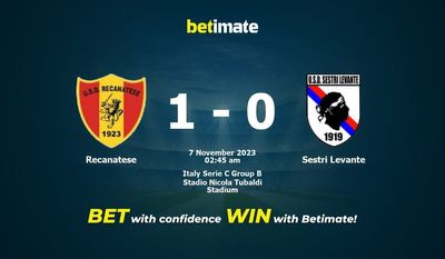 Soi kèo Recanatese vs Sestri Levante, tỷ lệ và tip cá cược 06/11/2023