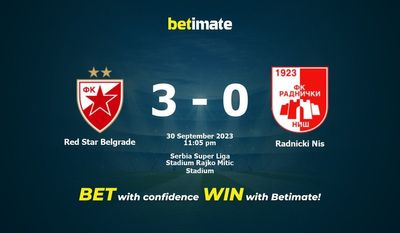 Soi kèo Red Star Belgrade vs Radnicki Nis, Tỷ lệ & Mẹo cá cược 30/09/2023