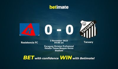 Dự đoán, tỷ lệ và tỷ lệ cá cược của resistencia FC vs Tacuary 02/11/2023