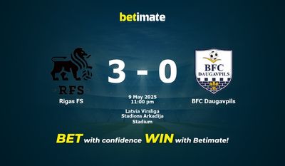 Dự đoán Rigas FS vs BFC Daugavpils, tỷ lệ cá cược 09/05/2025