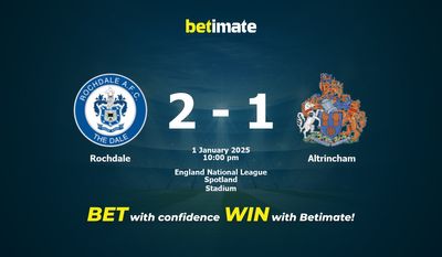 Dự đoán Rochdale vs Altrincham, Tỷ lệ cược & Mẹo cá cược 01/01/2025
