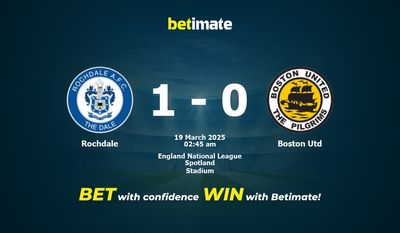 Dự đoán, Tỷ lệ cược & Mẹo cá cược Rochdale vs Boston Utd 18/03/2025