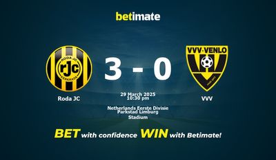 Dự đoán Roda JC vs VVV, Tỷ lệ cược & Mẹo cá cược 29/03/2025