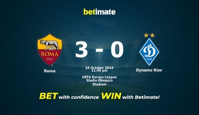 Dự đoán Roma vs Dynamo Kiev, Tỷ lệ cược & Mẹo cá cược 24/10/2024