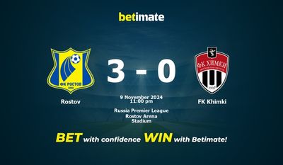 Dự đoán Rostov vs FK Khimki, tỷ lệ và tip cá cược 09/11/2024
