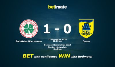 Dự đoán Rot-Weiss Oberhausen vs Duren, Tỷ lệ & Mẹo cá cược 23/11/2024