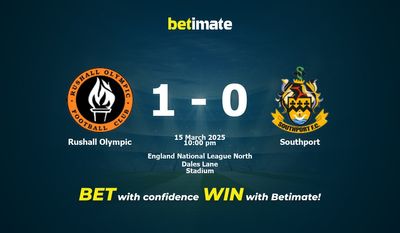 Dự đoán Rushall Olympic vs Southport, Tỷ lệ cược & Mẹo cá cược 03/15/2025