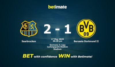 Dự đoán Saarbrucken vs Borussia Dortmund II, Tỷ lệ cược & Mẹo cá cược 05/17/2025