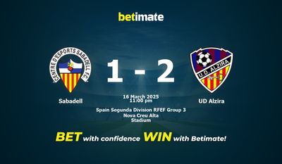 Soi kèo Sabadell vs UD Alzira, Tỷ lệ & Mẹo cá cược 16/03/2025