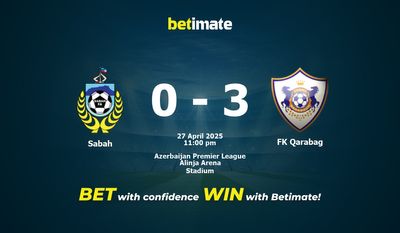 Dự đoán Sabah vs FK Qarabag, Tỷ lệ cược & Mẹo cá cược 27/04/2025
