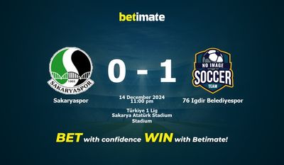 Dự đoán tỷ lệ, tỷ lệ & mẹo cá cược Sakaryaspor vs 76 Igdir Belediyespor 14/12/2024