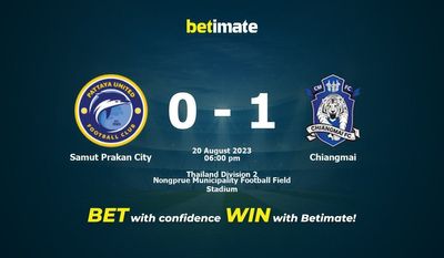 Soi kèo dự đoán Samut Prakan City vs Chiangmai ngày 20/08/2023