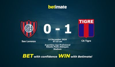 Dự đoán San Lorenzo vs CA Tigre, Tỷ lệ cược & Mẹo cá cược 14/12/2024