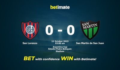 Dự đoán San Lorenzo vs San Martin de San Juan, tỷ lệ cá cược 10/10/2023