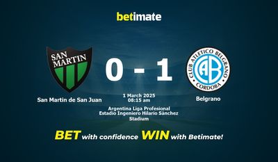 Dự đoán San Martin de San Juan vs Belgrano, Tỷ lệ cược & Mẹo cá cược 03/01/2025