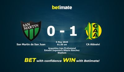 Dự đoán San Martin de San Juan vs CA Aldosivi, Tỷ lệ cược & Mẹo cá cược 05/04/2025